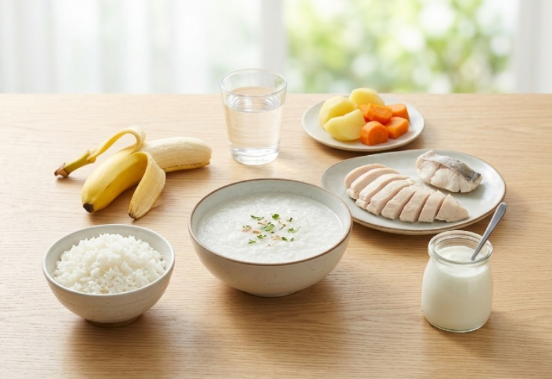 Thực phẩm giúp người tiêu chảy hồi phục